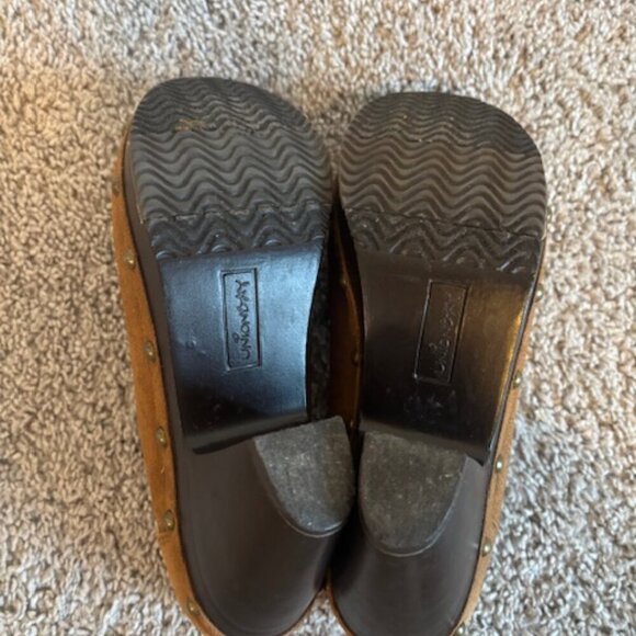 Y2K Unionbay Nicolette Platform Wood Heel Studded Pumps size 8.5 - Picture 5 of 6